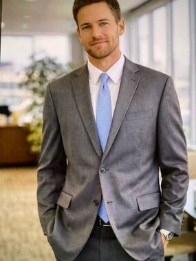 Geoffrey Beene Men's Charcoal Gray Two-Button Suit Jacket 48R NWT